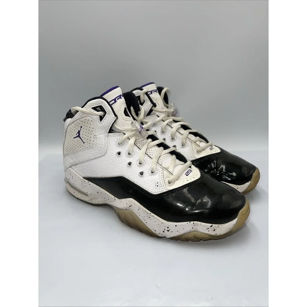Nike‎ Air Jordan B'Loyal GS Sneakers Youth 6.5Y White Black Purple CK1425-115